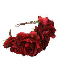 Beatrice Oversized Floral Crown Headband Rock N Rose From Rock N Rose Uk Red Flower Headband Floral Crown Floral Accessories Hair