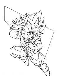 Cute Goku Super Saiyan 2form In Dragon Ball Z Coloring Page Kids Play Color Dragon Ball Z Dragon Ball Coloring Pages