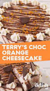 Get Ready To Go Wild For This Terry S Chocolate Orange Cheesecake Video Recipe Video Chocolate Orange Cheesecake Orange Cheesecake Recipes Christmas Food Desserts