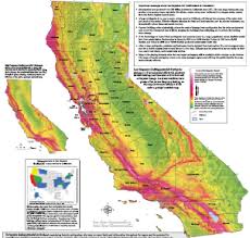 Vertical faults such as the san andreas (red band from top left to bottom right) are shown as a thin strip. Earthquake Country Alliance Welcome To Earthquake Country