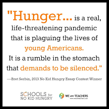 We Are Teachers Essay Contests Hunger Quote Child Hunger