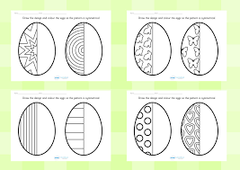 Easter Egg Symmetry Worksheets Symmetry Math Patterns Symmetry Worksheets