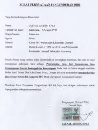 Contoh Surat Pengunduran Diri Anggota Bpd Download Kumpulan Gambar