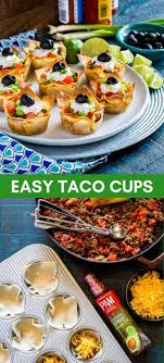 Wonton Taco Cups Crunchy Mini Tacos Confetti Bliss
