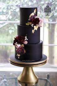 Black Wedding Satin Ice Wedding Cake Stands Halloween Wedding Cakes Wedding Cake Decorations