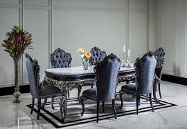 May 25, 2021 · this malibu dining room by romanek design studio is a lesson in stylish restraint. Casa Padrino Luxury Baroque Dining Room Set White Blue Gold 1 Dining Table 6 Dining Chairs Baroque Dining Room Furniture Noble Magnificent