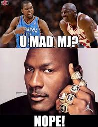 Kevin Durant Beats Michael Jordan S Record With 41 Http Nbafunnymeme Com Uncategorized Kevin Michael Jordan Meme Funny Basketball Memes Basketball Funny