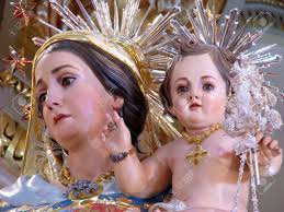 A Detail Of The Statue Of Our Lady Of Mount Carmel In Zurrieq, Malta. Stock  Photo, Picture and Royalty Free Image. Image 14568461.