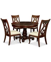 Pick out a spacious dining table with room for six and envision all the dinner parties and holiday meals you can host throughout the years, or go for a more informal. Furniture Closeout Bordeaux Pedestal Round 5 Pc Dining Room Set Dining Table 4 Side Chairs Reviews Furniture Macy S