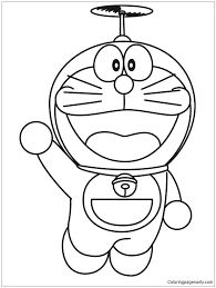 How to draw the most famous japanese character for children, that is doraemon. Flying Doraemon Coloring Pages Doraemon Coloring Pages Free Printable Coloring Pages Online