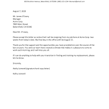 How to write a resignation letter sample. Best Resignation Letter Examples