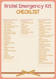 Bridal Emergency Kit Bridal Emergency Kits Wedding Emergency Kit Wedding Day Checklist