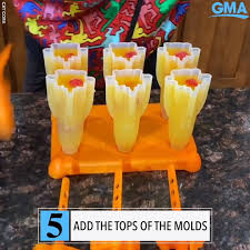 If you using small cups as popsicle molds you can cover them with foil and insert the popsicle stick thru the foil to keep them in place. Good Morning America Cool Off This Summer With 3 Ingredient Mango Mimosa Popsicles Facebook