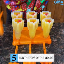 If you using small cups as popsicle molds you can cover them with foil and insert the popsicle stick thru the foil to keep them in place. Good Morning America Cool Off This Summer With 3 Ingredient Mango Mimosa Popsicles Facebook