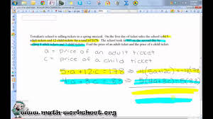 Long reading word problems 7 these problems. Word Problems Systems Of Equations And Inequalities