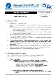 Uji kompetensi tentang microsoft excel. Ss013 Petunjuk Soal Pdf