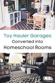 Incredible Toy Hauler Garage Transformations Rv Inspiration In 2020 Garage Transformation Toy Hauler Room Makeover