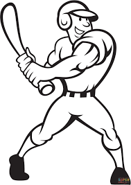 Baseball Player Batting Side Coloring Page Free Printable Coloring Pages Baseball Coloring Pages Sports Coloring Pages Coloring Pages Winter