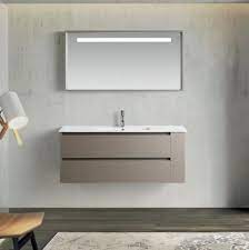 Mobile Arredo Bagno Galileo 120 Cm Sospeso Tortora Moderno Contemporaneo Cod 00004629