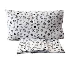 Completo lenzuola matrimoniale in puro cotone qualita extra, prodotto e confezionato in italia, composto da: Lenzuola E Federe Set Di Lenzuola E Federe Bianco Nero 100 Cotone Juventus 6393 673 S001 Completo Letto Fortimpresa It