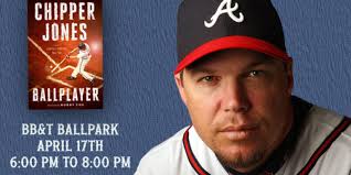 BB&T Ballpark to Host Chipper Jones Book Signing Event