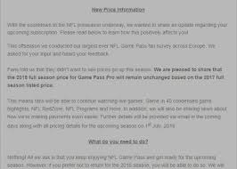I was hesitant to pay for the nfl gamepass as i didn't know if it would be worth the price. It Will Not Increase The Cost Of The Game Pass Bitfeed Co