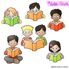 Galleries boys and girls, reading. Kids Reading Clipart Reading Kids Clipart By Violet And Thistle