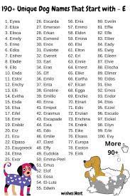 See all 101 names now. Dog Names That Start With E For Girl And Boy Dog
