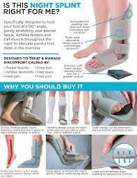 Padded 90 Degree Soft Nighttime Dorsiwedge Boot Splint Calf Muscles Plantar Fasciitis Night Splint Broken Ankle Recovery