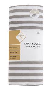 Drap Housse Grise Lavande 160x200cm Tex Home Drap Housse Drap Et Housses