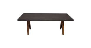 A contrasting thick base made from acacia wood with a light espresso finish provides the perfect balance of materials. Matt Blatt Yankee Concrete Dining Table Matt Blatt