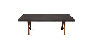 A contrasting thick base made from acacia wood with a light espresso finish provides the perfect balance of materials. Matt Blatt Yankee Concrete Dining Table Matt Blatt