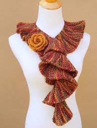 Ruffle Knitted Scarf Esarp Tig Isleri Orgu