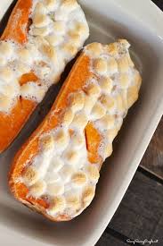 How To Make Sweet Butternut Squash With Marshmallows Recipe Butternut Squash Recipes Roasted Butternut Squash Recipes Butternut Squash Dessert