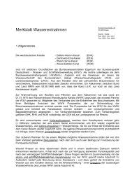 Dieses muster ist nicht vollständig oder verbindlich. Merkblatt Wasserentnahmen Vom Wasserverband Westdeutsche