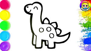 Esta era durou de 248 milhões a 65 milhões de anos atrás. Desenhando Um Dinossauro Para Criancas Desenho De Pintar Youtube