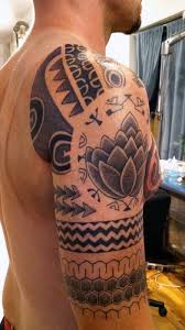 334 upper arm shoulder tattoos; Top 47 Flower Tattoos For Guys 2021 Inspiration Guide