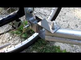 With wooden floorboards, make the bed. Diy Bike Trailer Build Rebuild Youtube Bike Trailer Hitch Bicycle Trailer Bike Hitch