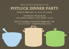 Please join us on date. 10 Potluck Party Invitations