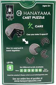 This is the genuine solution supplied by . Buy Cake Hanayama Cast Metal Brain Teaser Puzzle New 2017 Design Level 4 Difficulty Rating Online In Italy B06ww8s4r7