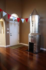 Rocket Party Spaceship For A Photobooth Play Time I Love The Idea Of Covering The Cardboard With Foil Space Party