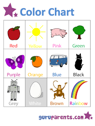 Preschool Color Chart Preschool Charts Preschool Colors