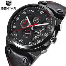 Relogio Masculino Benyar Luxury Brand Black Watch Men Fashion Military Chronograph Sport Us 29 99 Saatler Erkek Modasi