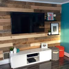 Hgtv Reclaimed Wood Wall Tv Wall Mount Pallet Wood Wall Mounted Tv Living Room Redo Tv Wall Industrial furniture tv unit is metal structure and reclaimed wood door panels.