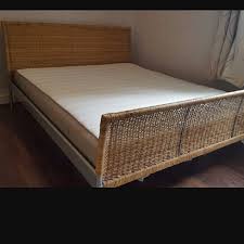 Dust or clean with damp cloth. Rattan Bed Frame With Mattress Furniture Home Living Furniture Bed Frames Mattresses On Carousell