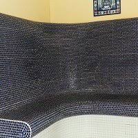 Die kleinen fliesen werden zu einem großen gesamtbild zusammengelegt. Knopfmosaik Rundmosaik Keramik Mosaik Rund Mosaikfliesen24