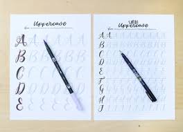 Learn how to write a in calligraphy, all the way to the letter z. Free Flourish Practice Sheets Weronika Zubek