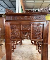 Án gian thờ tứ quý 1m97 gỗ gụ Lào cao cấp (anh Triệu, Thanh Hoá)