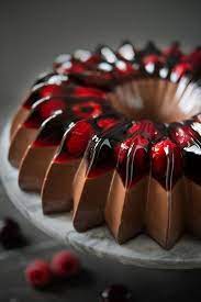 Schokoladenwackelpudding Mit Himbeergelee Wienersuss Cake Recipes Easy Homemade Desserts Fancy Desserts
