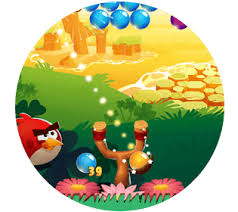 These bubbles appear in the form of fruits. Angry Birds Pop Angry Birds
